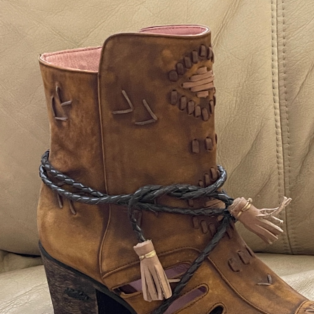 Miss Macie Gorgeous booties.  In box. Worn once. Excellent condition. Zip sides